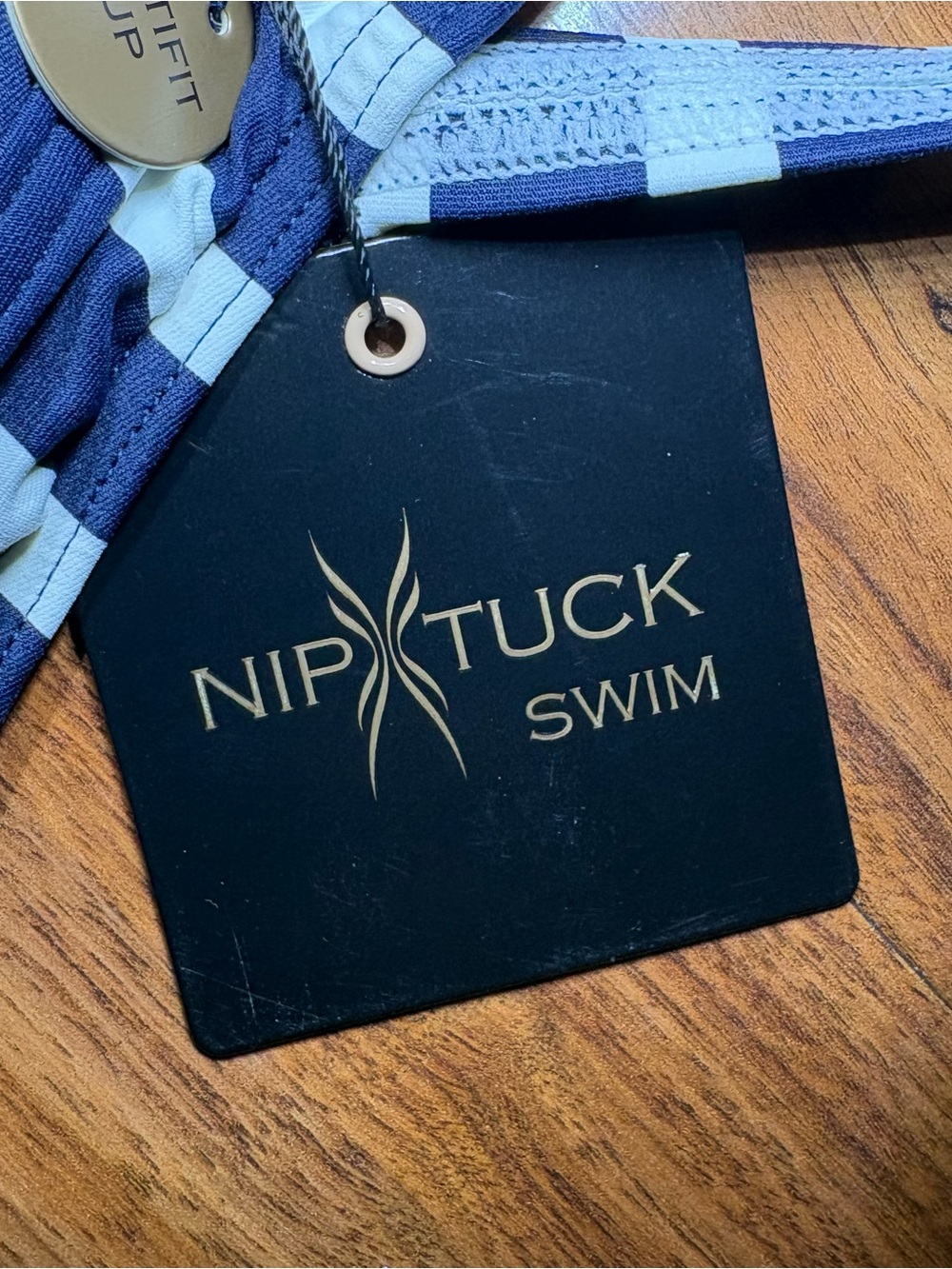 Nip Tuck Swim Navy White Stripe One Piece Swimsuit NWT Multiple Sizes - Picture 5 of 10
